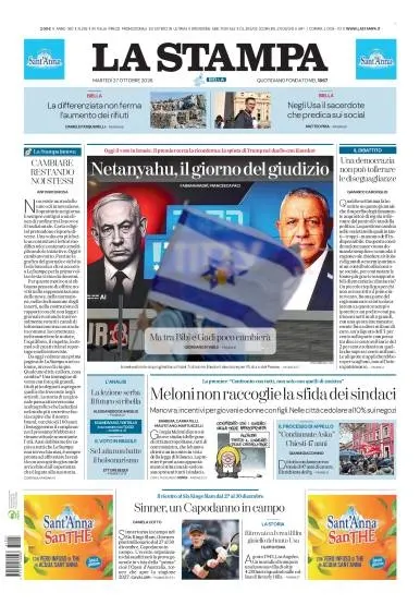 Prima pagina La Stampa | Biella