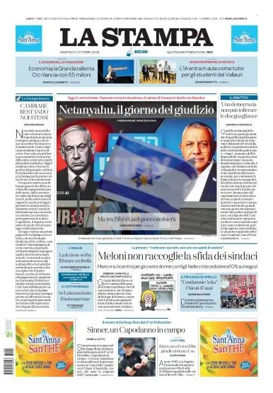 Prima pagina La Stampa | Cuneo