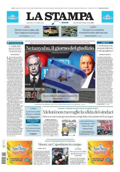 Prima pagina La Stampa | Imperia