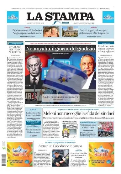 Prima pagina La Stampa | Savona