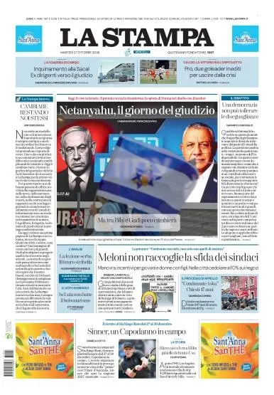 Prima pagina La Stampa | Vercelli
