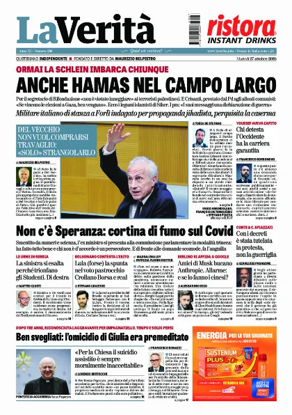 Prima pagina La Verita