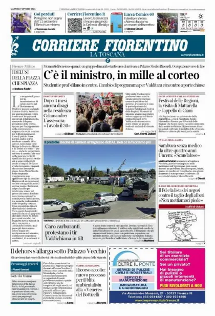 Prima pagina Corriere Fiorentino
