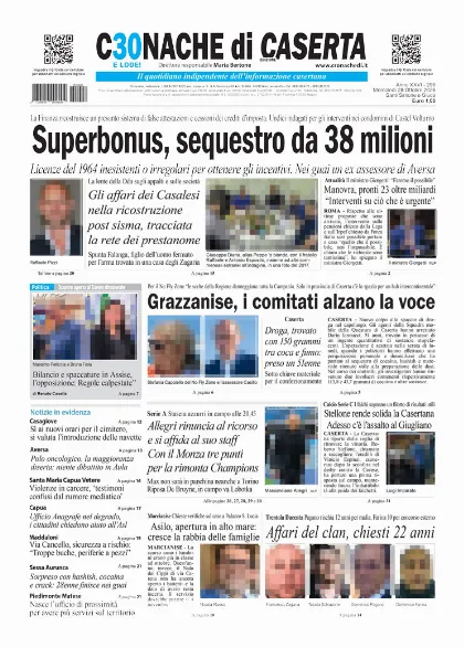 Prima pagina Cronache di Caserta