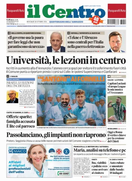 Prima pagina Il Centro | Chieti