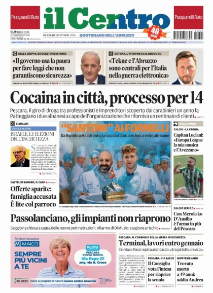 Prima pagina Il Centro | Pescara