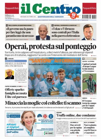 Prima pagina Il Centro | Teramo