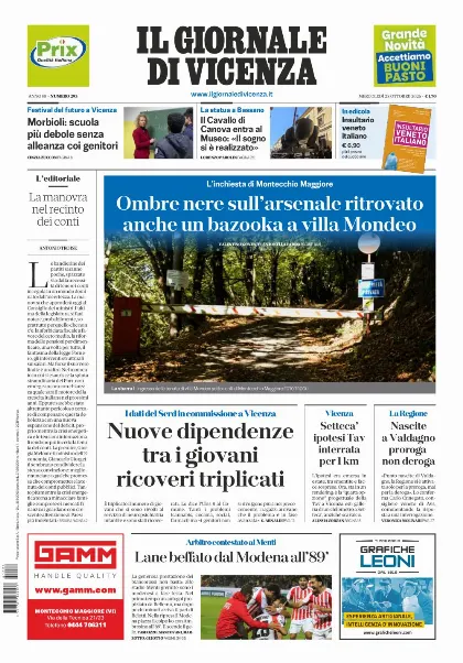 Prima pagina Il Giornale di Vicenza