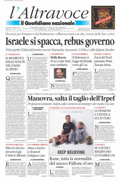 Prima pagina Il Quotidiano del Sud | L'Altravoce