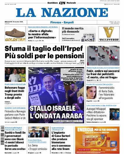 Prima pagina La Nazione