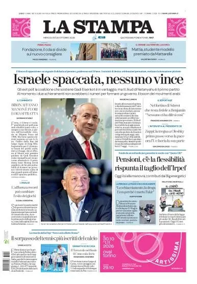 Prima pagina La Stampa | Asti