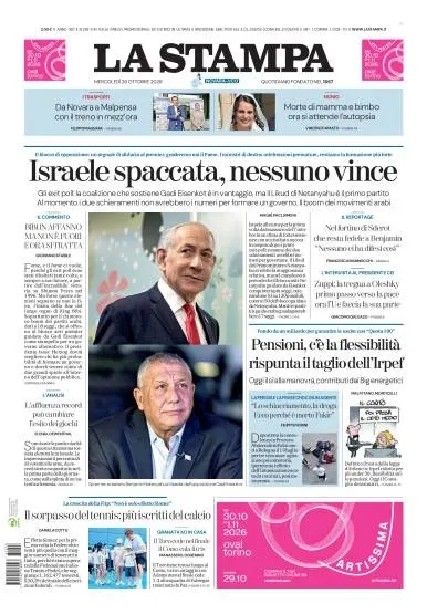 Prima pagina La Stampa | Novara