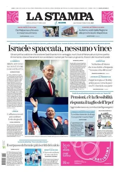 Prima pagina La Stampa | Vercelli