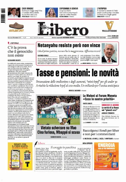 Prima pagina Libero