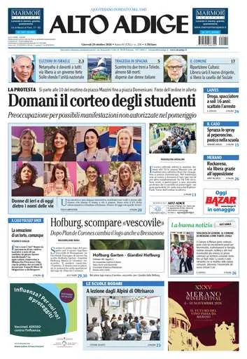 Prima pagina Alto Adige