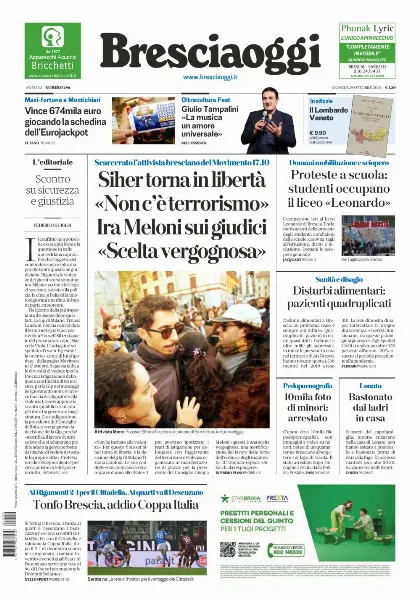 Prima pagina Bresciaoggi