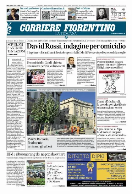 Prima pagina Corriere Fiorentino