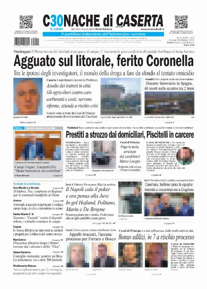 Prima pagina Cronache di Caserta