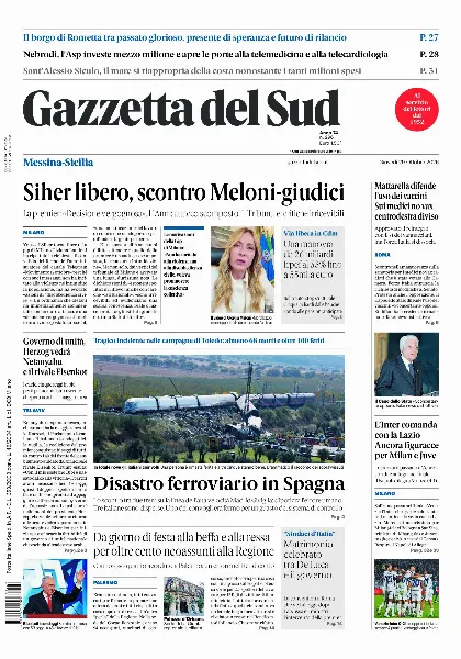 Prima pagina Gazzetta del Sud