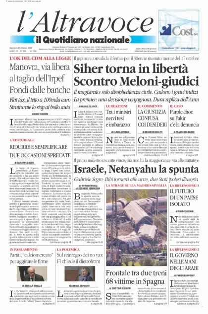 Prima pagina Il Quotidiano del Sud | L'Altravoce