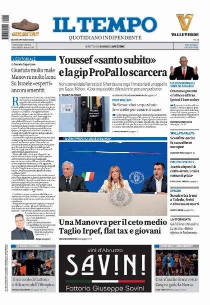 Prima pagina Il Tempo