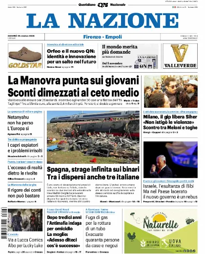 Prima pagina La Nazione