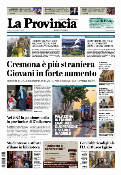 Prima pagina La Provincia