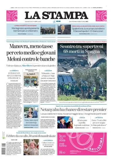 Prima pagina La Stampa | Asti