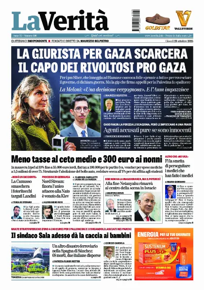 Prima pagina La Verita
