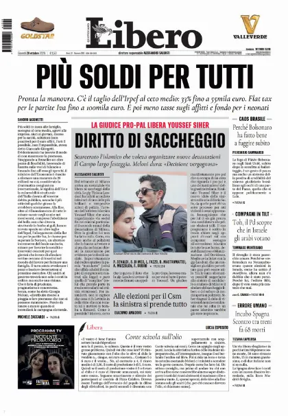 Prima pagina Libero