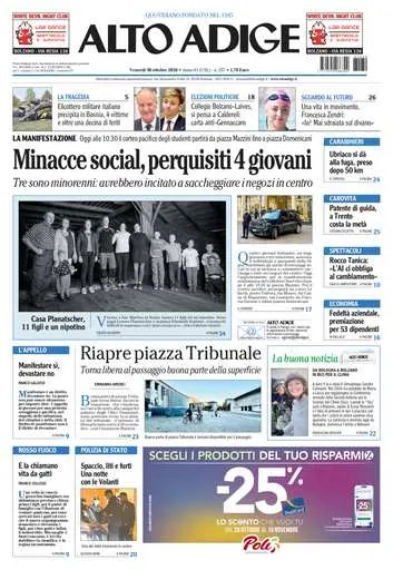 Prima pagina Alto Adige