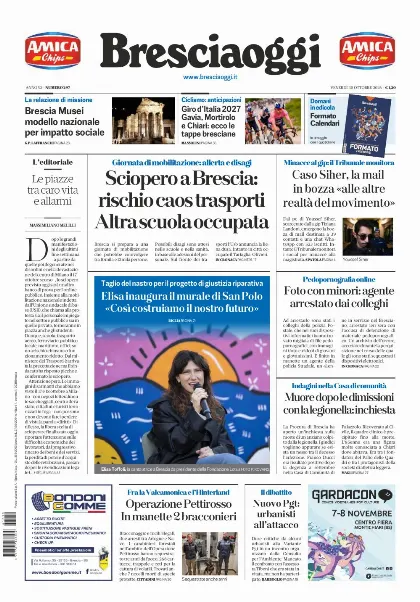 Prima pagina Bresciaoggi