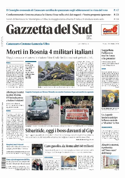 Prima pagina Gazzetta del Sud | Catanzaro