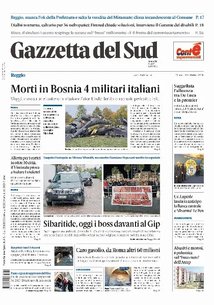 Prima pagina Gazzetta del Sud | Reggio Calabria