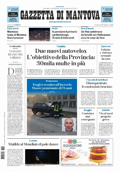Prima pagina Gazzetta di Mantova