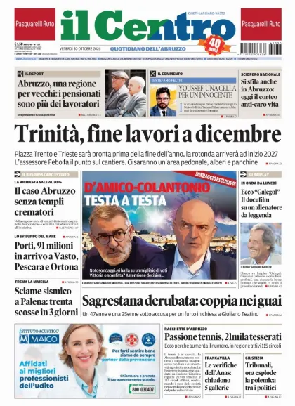 Prima pagina Il Centro | Chieti