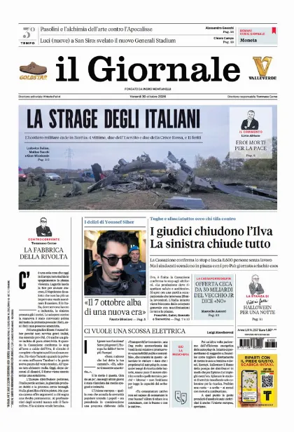 Prima pagina il Giornale