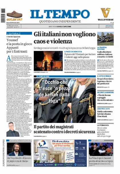Prima pagina Il Tempo