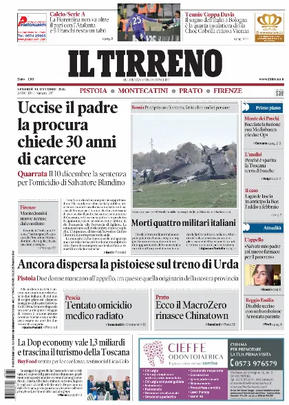 Prima pagina Il Tirreno