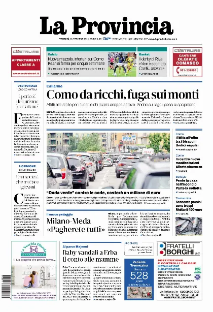 Prima pagina La Provincia