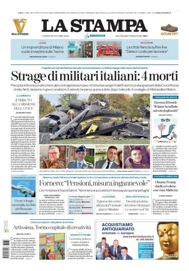 Prima pagina La Stampa | Alessandria