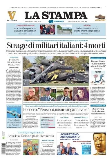Prima pagina La Stampa | Aosta