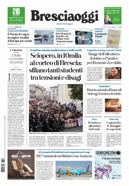 Prima pagina Bresciaoggi