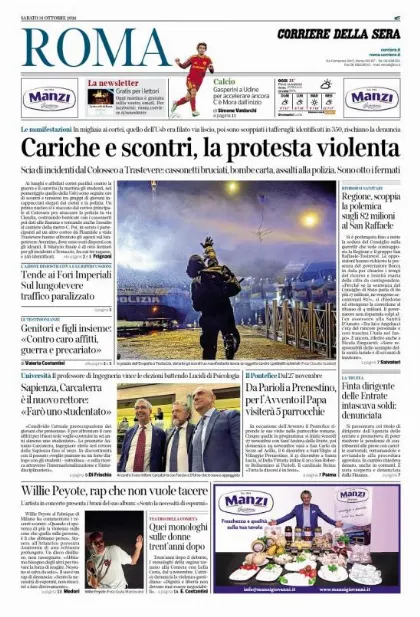 Prima pagina Corriere della Sera | Roma