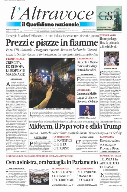 Prima pagina Il Quotidiano del Sud | L'Altravoce