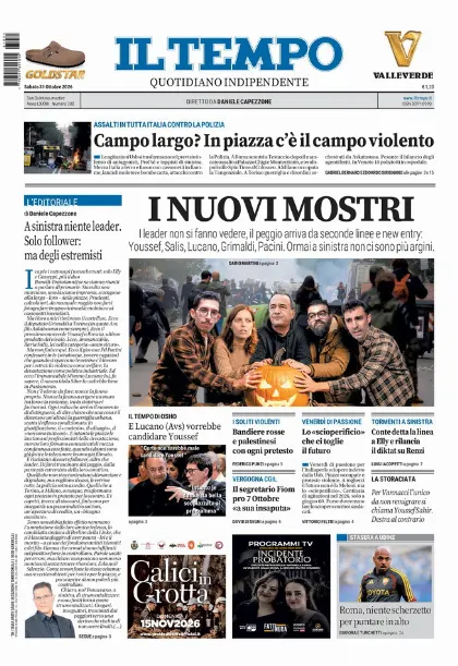 Prima pagina Il Tempo