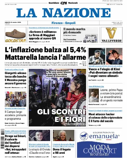 Prima pagina La Nazione