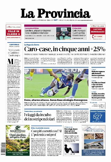 Prima pagina La Provincia