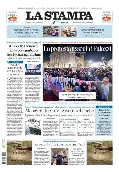 Prima pagina La Stampa | Savona